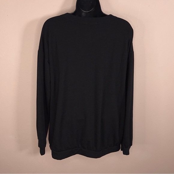 XL HEIMISH BLACK SWEATSHIRT LONG SLEEVE STRETCH CASUAL - Picture 3 of 10